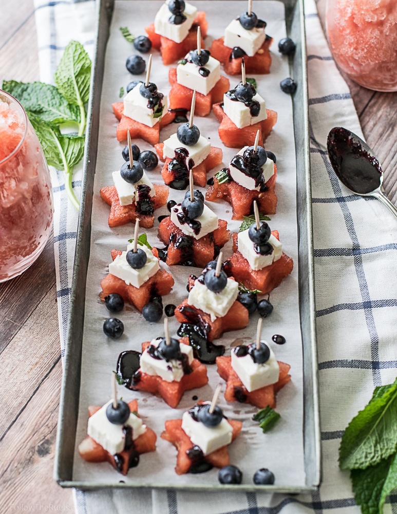 Watermelon, Feta, and Blueberry Bites Recipe | HeyFood — heyfoodapp.com