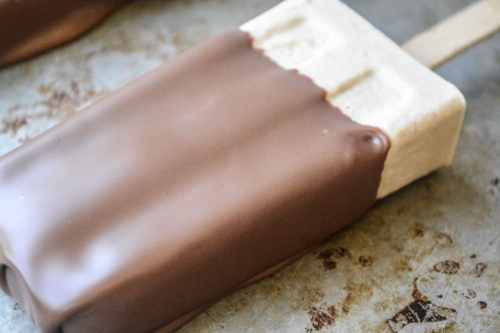 Chocolate Dipped Peanut Butter Ice Cream Bars Recipe | HeyFood — heyfoodapp.com