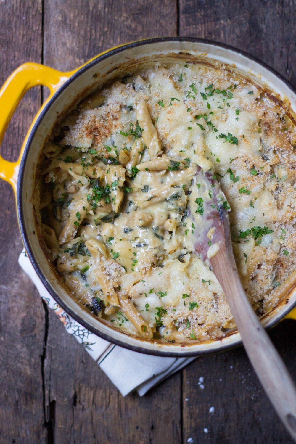 Parmesan Garlic Chicken Pasta Bake Recipe | HeyFood — heyfoodapp.com