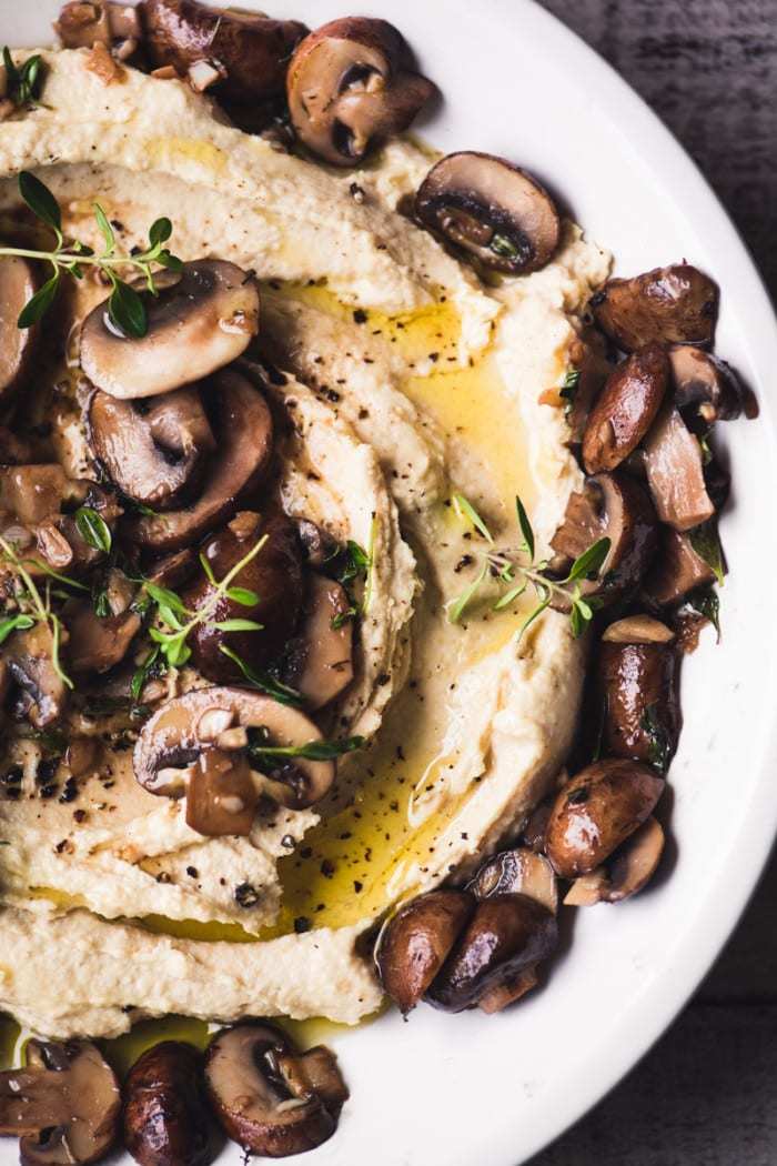 Warm Hummus with Mushrooms Recipe | HeyFood — heyfoodapp.com