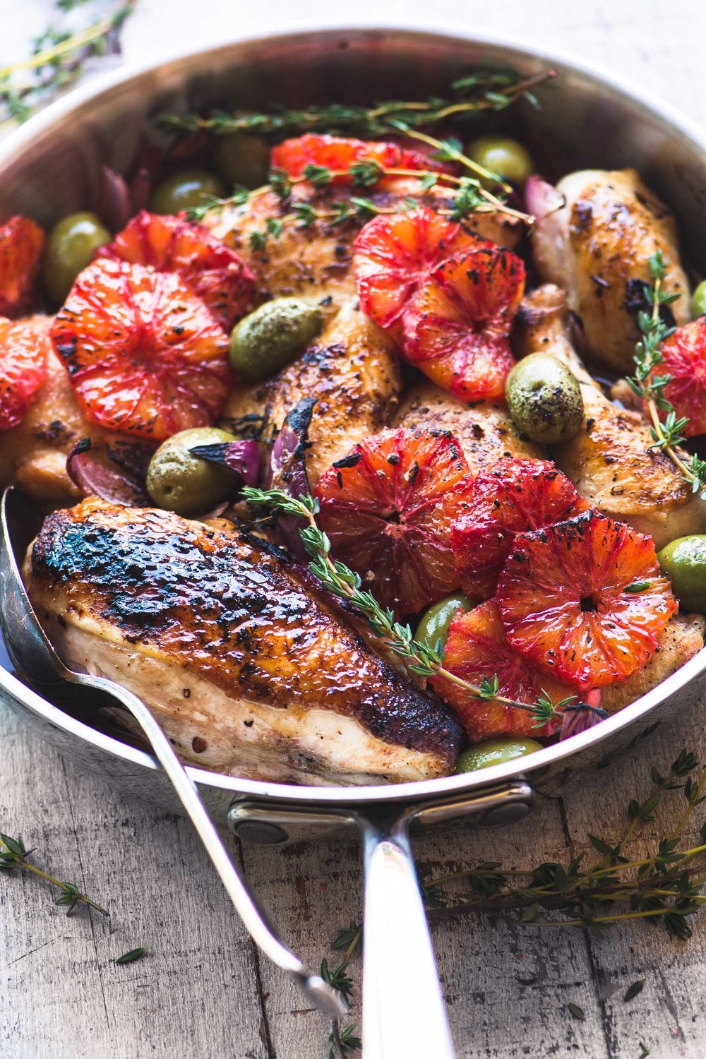 Chicken with Blood Orange and Olives Recipe | HeyFood — heyfoodapp.com