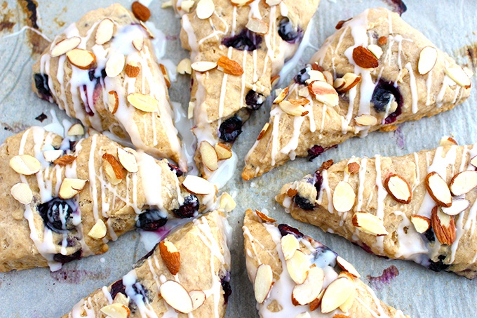 Vegan Blueberry Almond Scones Recipe | HeyFood — heyfoodapp.com