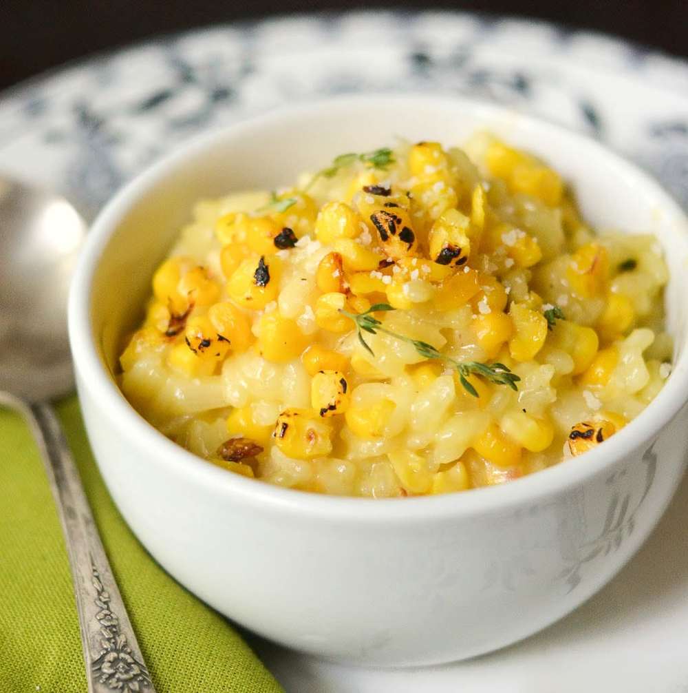Roasted Corn and Saffron Risotto Recipe | HeyFood — heyfoodapp.com