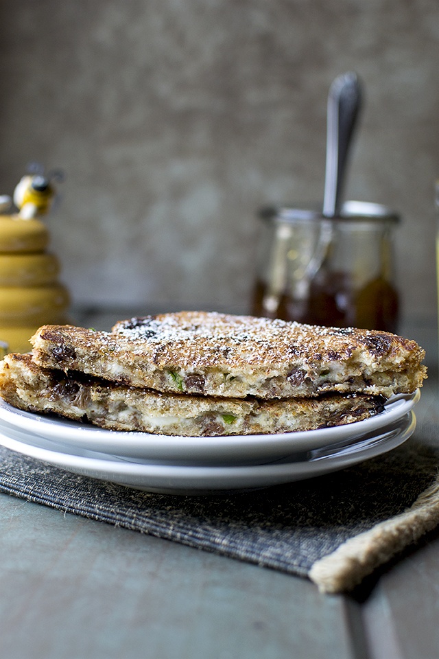 Grilled Goat Cheese Sandwich with Fig and Honey Recipe Recipe | HeyFood — heyfoodapp.com