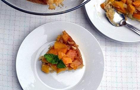Mango-Cashew Upside Down Cake Recipe | HeyFood — heyfoodapp.com