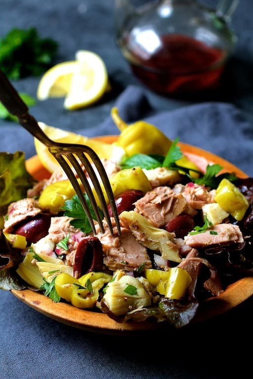 Quick Pantry Mediterranean Tuna Salad Recipe | HeyFood — heyfoodapp.com