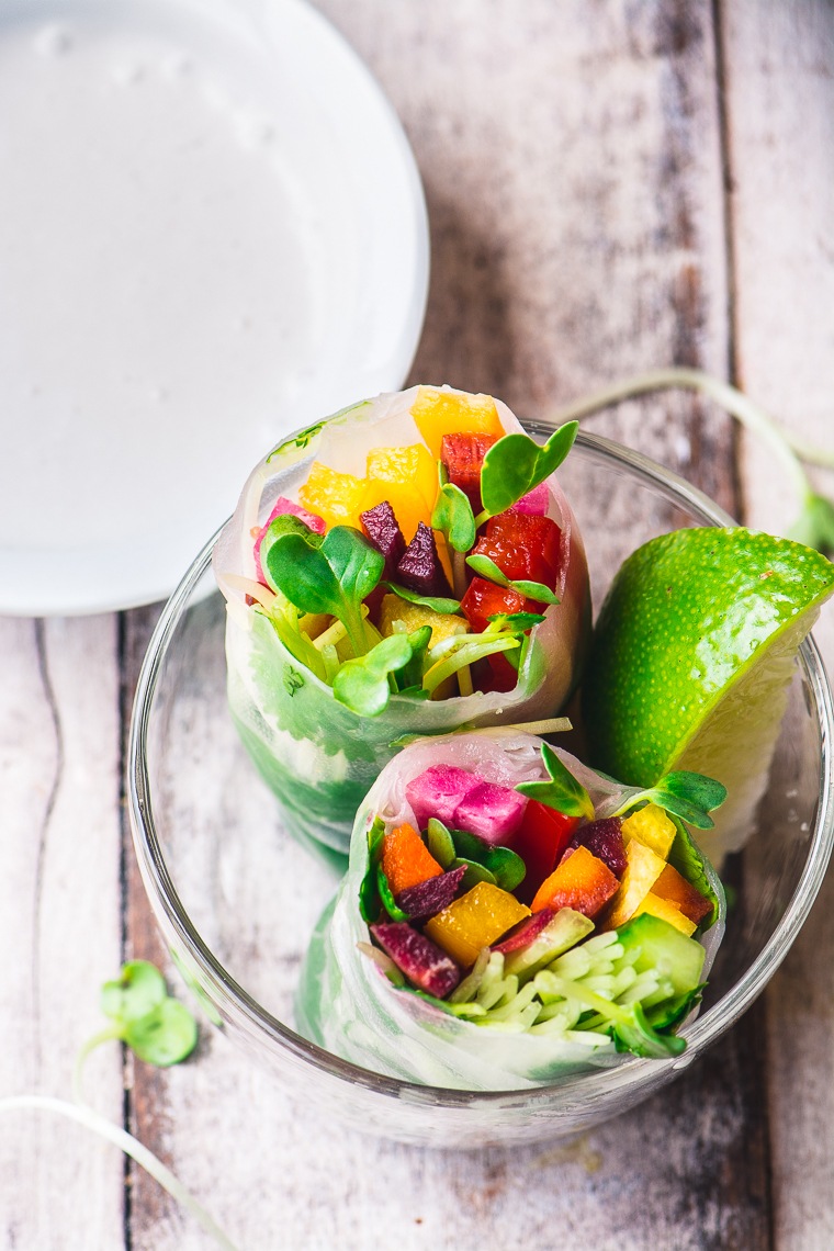 Rainbow Summer Rolls Recipe | HeyFood — heyfoodapp.com