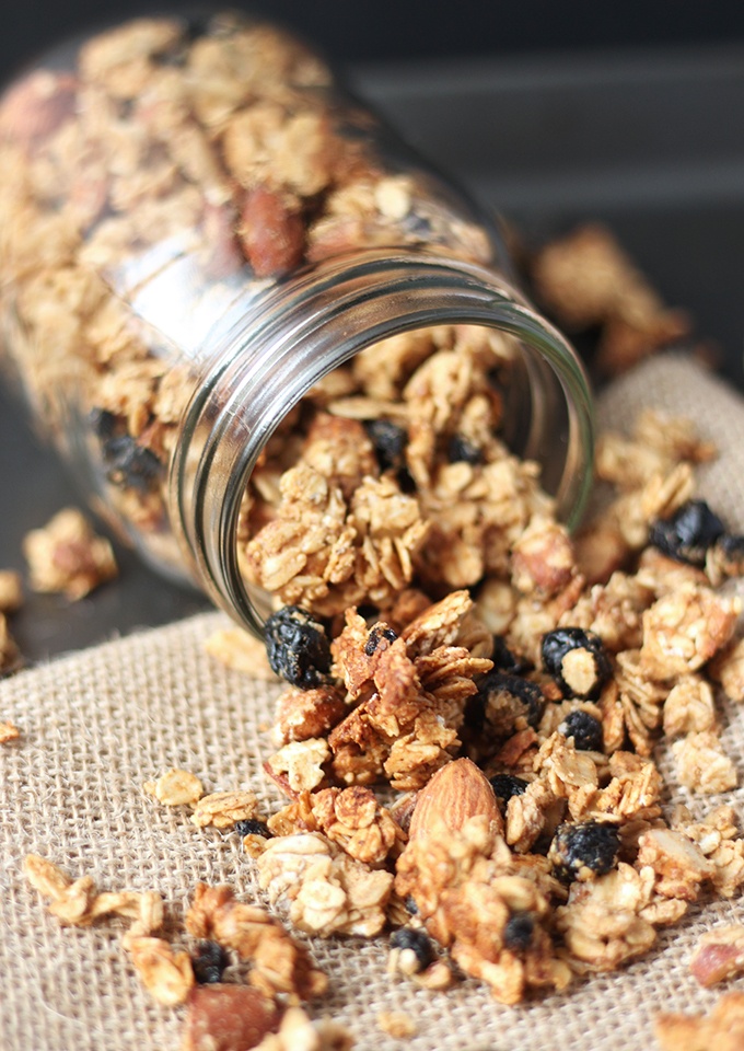 Healthy Blueberry Almond Granola Recipe | HeyFood — heyfoodapp.com