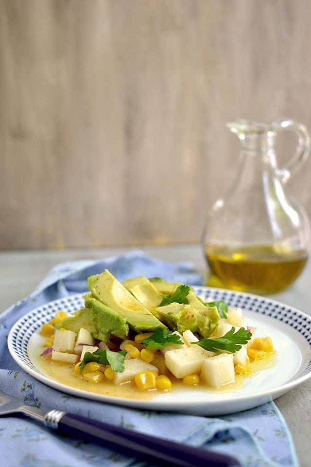 Jicama-Avocado Salad with Citrus Vinaigrette Recipe | HeyFood — heyfoodapp.com