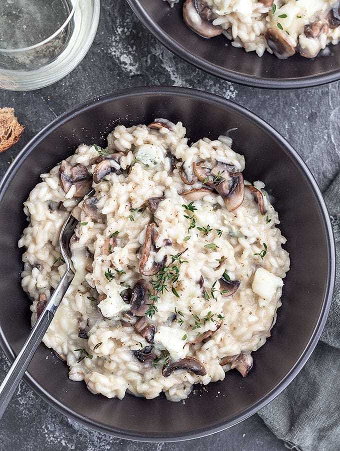 Mushroom and Blue Cheese Risotto Recipe | HeyFood — heyfoodapp.com