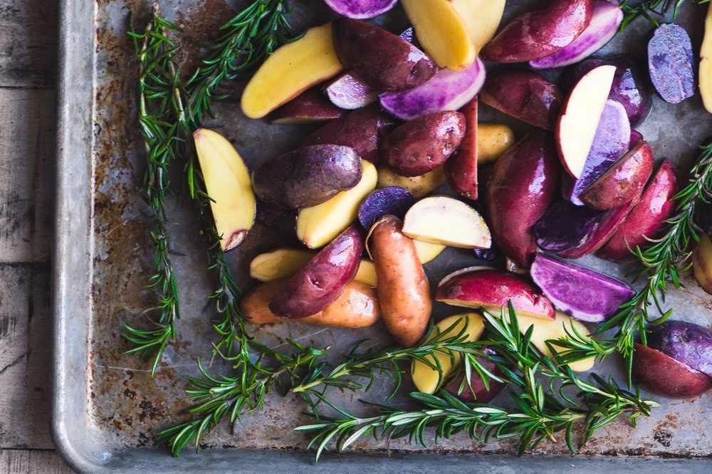 Rosemary Roasted Rainbow Potatoes Recipe | HeyFood — heyfoodapp.com