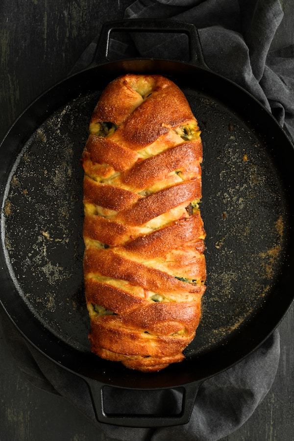 Savory Breakfast Strudel with Eggs Sausage and Swiss Chard Recipe | HeyFood — heyfoodapp.com