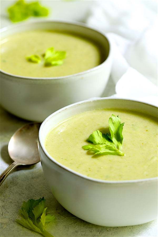 Cream of Celery Leaf and Scallion Soup Recipe | HeyFood — heyfoodapp.com