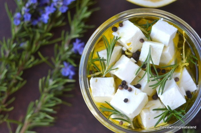 Marinated Feta with Grapefruit and Rosemary Recipe | HeyFood — heyfoodapp.com