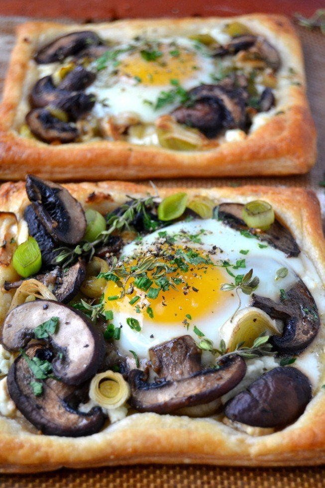 Mushroom and Egg Breakfast Pastries Recipe | HeyFood — heyfoodapp.com