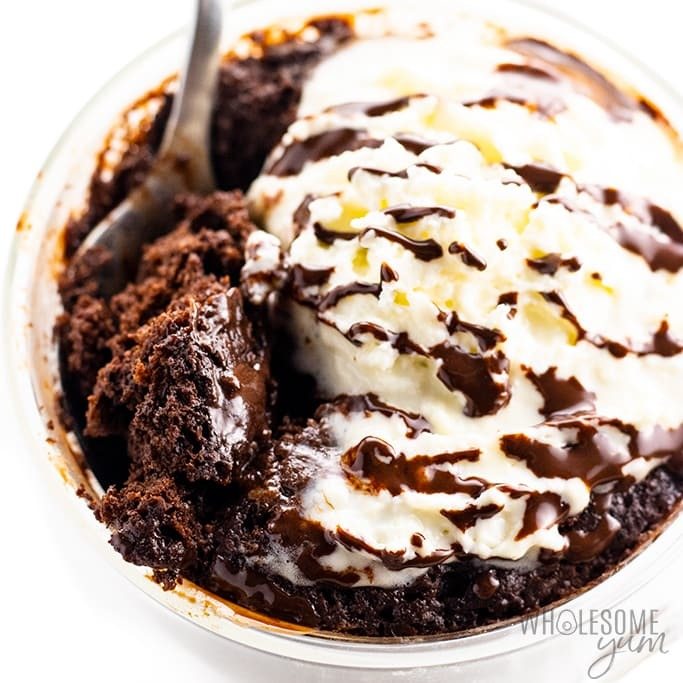 The BEST Low Carb Keto Chocolate Mug Cake Recipe Recipe | HeyFood — heyfoodapp.com