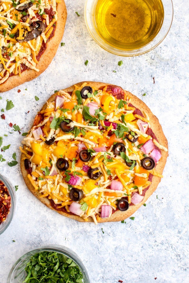 Freezer Meal: Gluten Free Vegan Pizzas 3 Ways Recipe | HeyFood — heyfoodapp.com