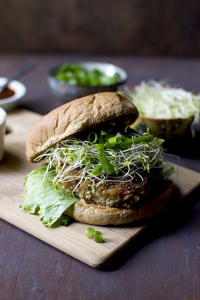 Indo Chinese Vegetarian Burger Recipe Recipe | HeyFood — heyfoodapp.com