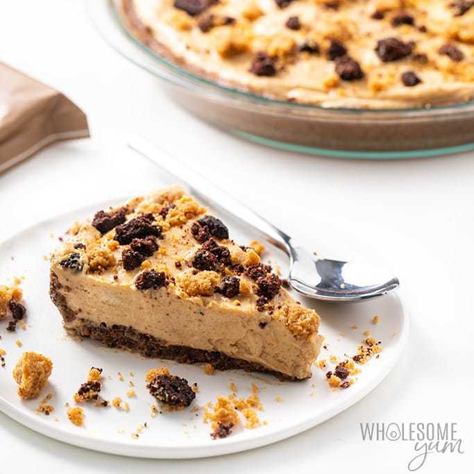 No Bake Frozen Keto Low Carb Peanut Butter Pie Recipe | HeyFood — heyfoodapp.com