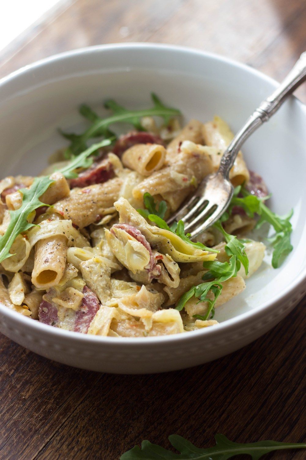 Pasta Calabrese with Artichokes Recipe | HeyFood — heyfoodapp.com