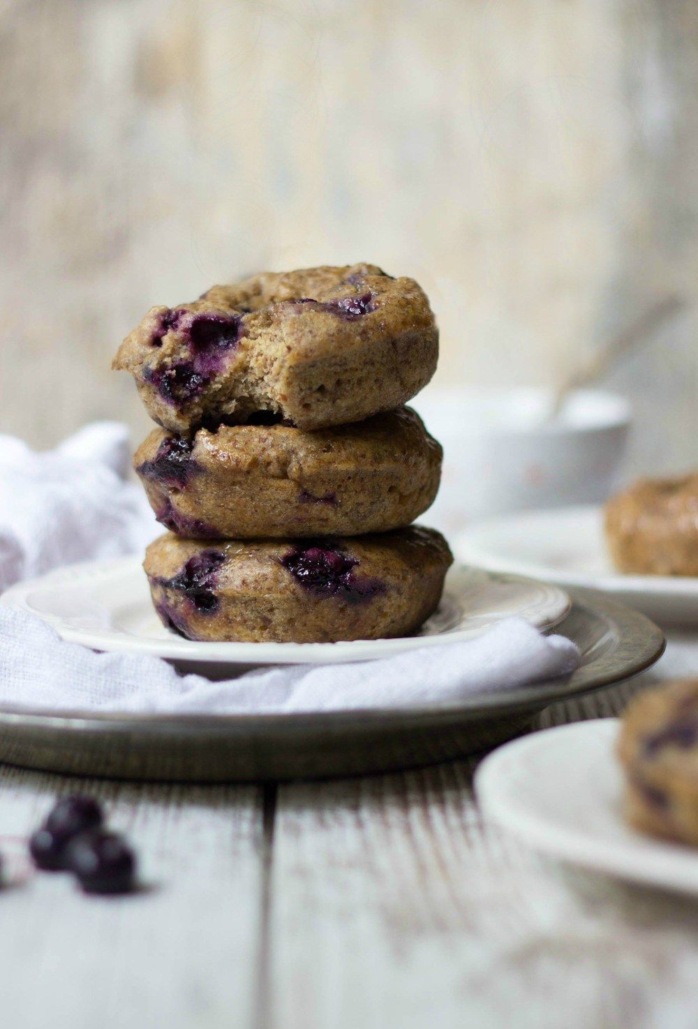 Blueberry Flax Donuts with Orange Cardamom Glaze Recipe | HeyFood — heyfoodapp.com