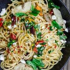 Simple Mediterranean Olive Oil Pasta Recipe | HeyFood — heyfoodapp.com