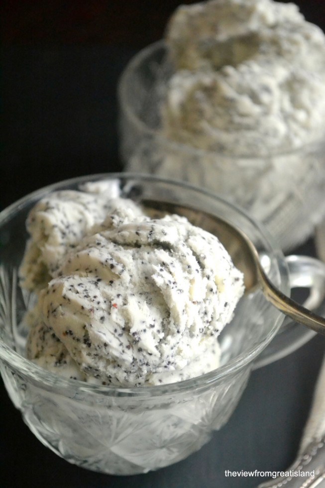 Amaretto Poppy Seed Ice Cream Recipe | HeyFood — heyfoodapp.com