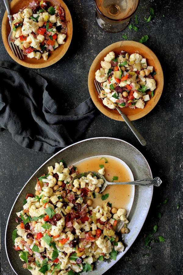 Cauliflower Antipasto Salad Recipe | HeyFood — heyfoodapp.com