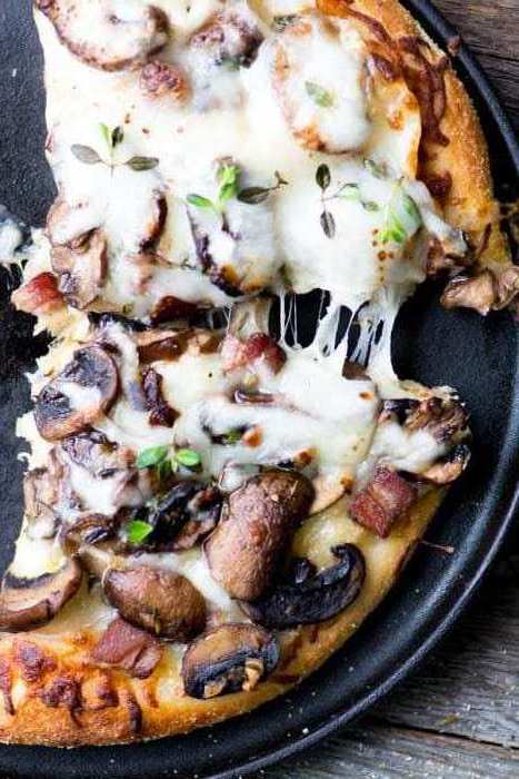 Quick Mushroom and Ham Pizza Recipe | HeyFood — heyfoodapp.com