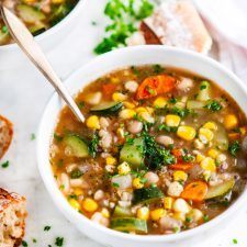 Summer Corn Zucchini White Bean Soup Recipe | HeyFood — heyfoodapp.com