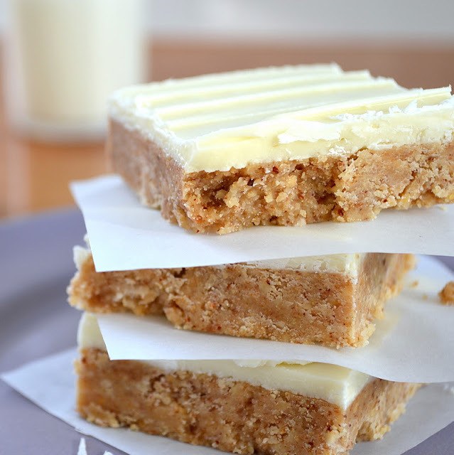 White Chocolate Almond Butter Squares Recipe | HeyFood — heyfoodapp.com