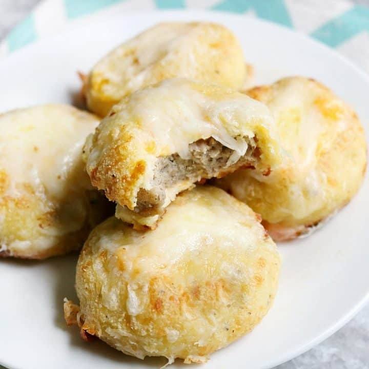 Keto Breakfast Biscuits Stuffed With Sausage And Cheese Recipe | HeyFood — heyfoodapp.com