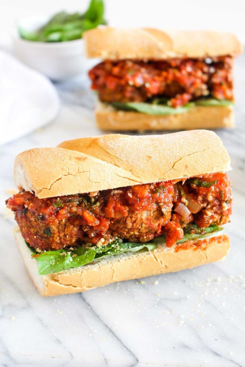 Vegan Italian Meatball Sandwich Recipe | HeyFood — heyfoodapp.com