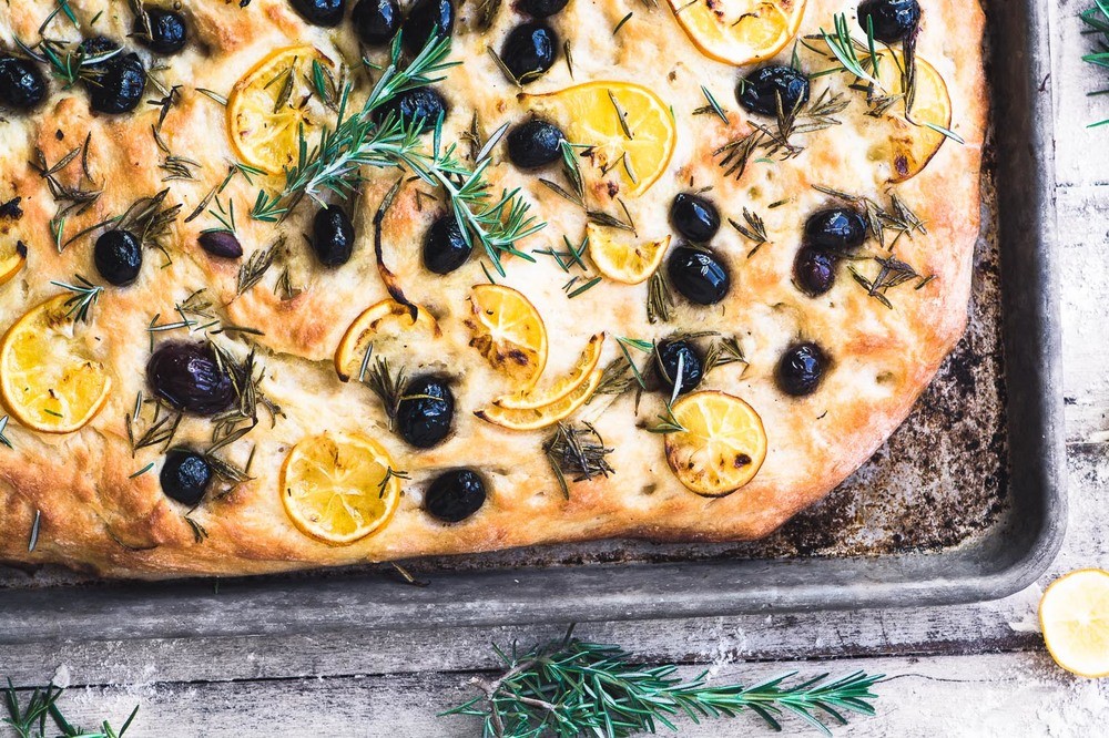 Rosemary and Olive No Knead Focaccia Bread Recipe | HeyFood — heyfoodapp.com