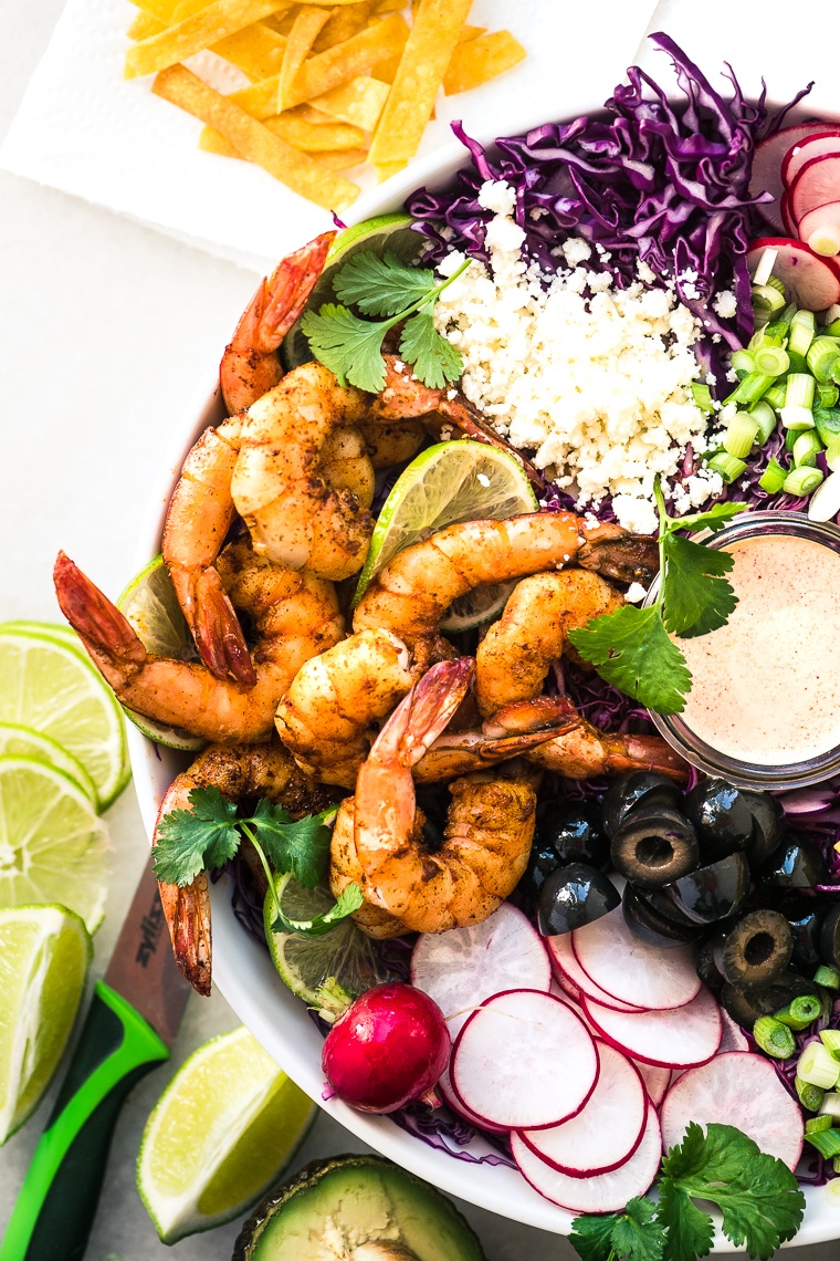 Shrimp Taco Salad Recipe | HeyFood — heyfoodapp.com