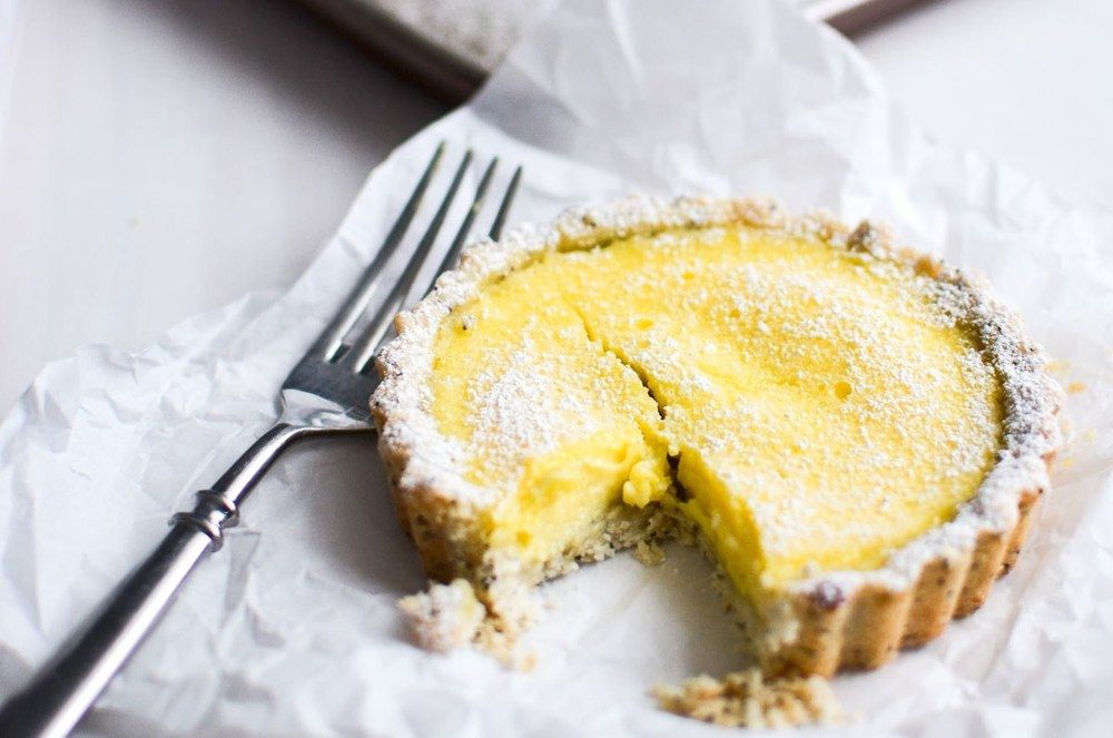 Lemon Tart with Poppy Seed Shortbread Crust Recipe | HeyFood — heyfoodapp.com