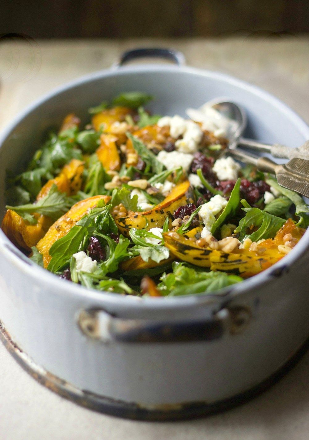 Roasted Acorn Squash, Wheat Berry & Feta Salad Recipe | HeyFood — heyfoodapp.com
