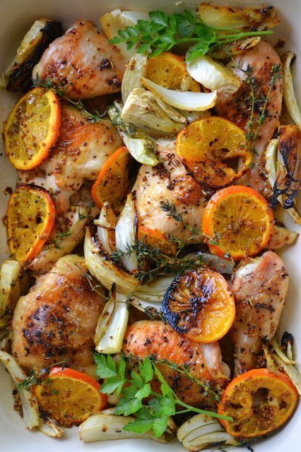 Roasted Chicken with Clementines Recipe | HeyFood — heyfoodapp.com