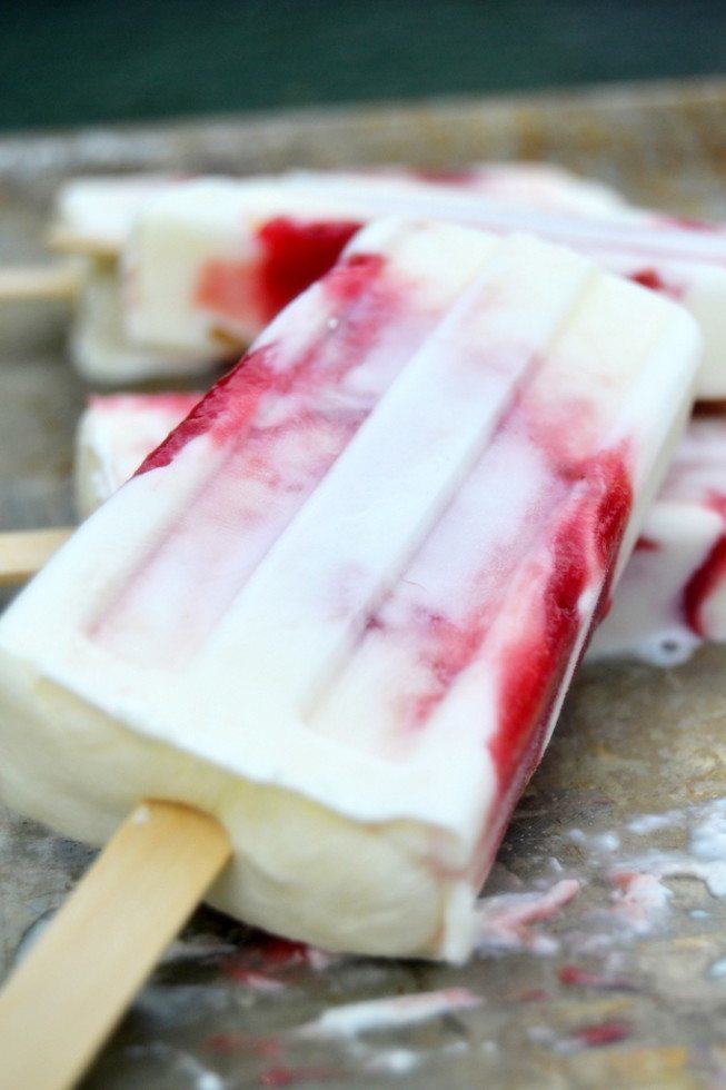 Rhubarb and Greek Yogurt Popsicles Recipe | HeyFood — heyfoodapp.com