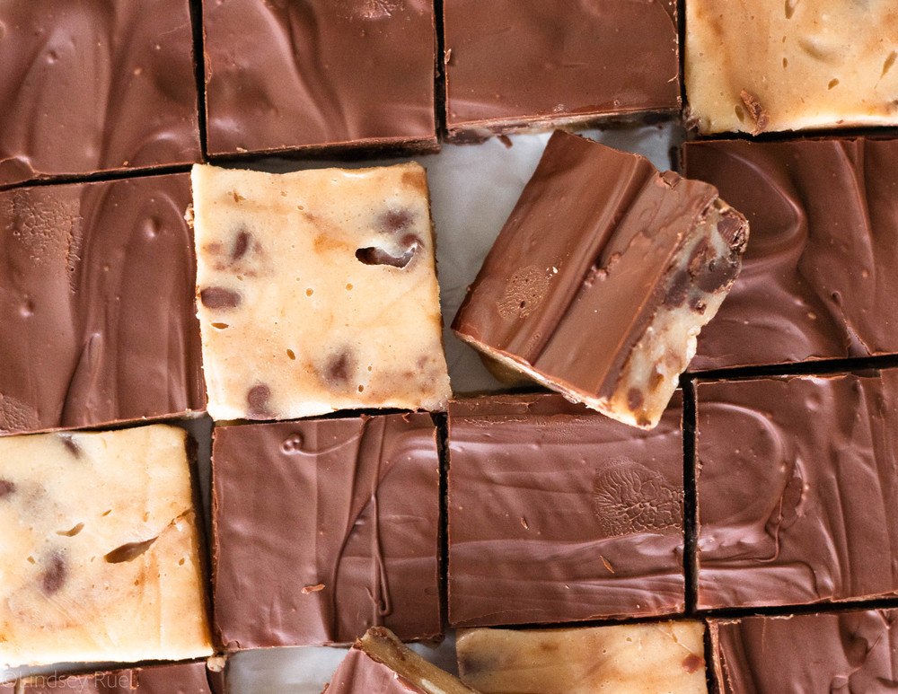 No Bake Cookie Dough Fudge Recipe | HeyFood — heyfoodapp.com