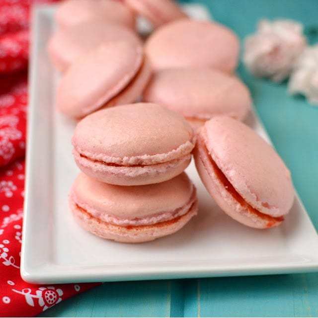 Rose Raspberry Macarons Recipe | HeyFood — heyfoodapp.com