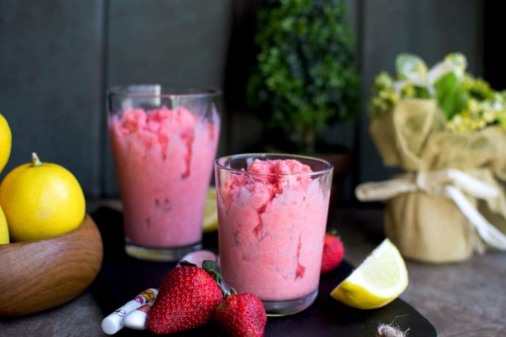 Creamy Strawberry and Mascarpone Granita Recipe | HeyFood — heyfoodapp.com