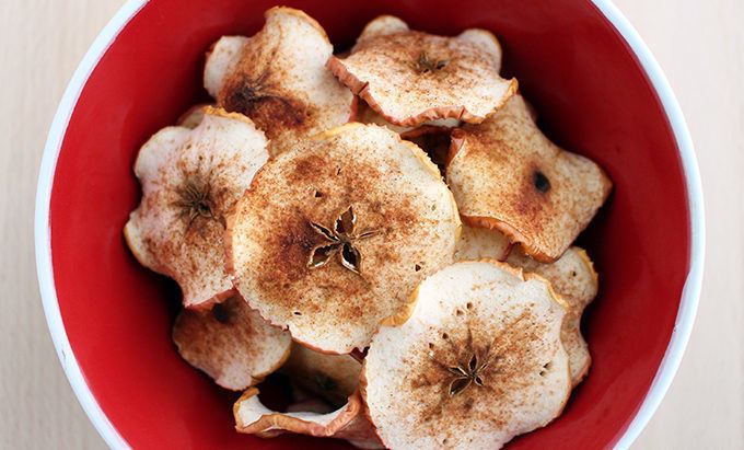 Baked Cinnamon Apple Chips Recipe | HeyFood — heyfoodapp.com