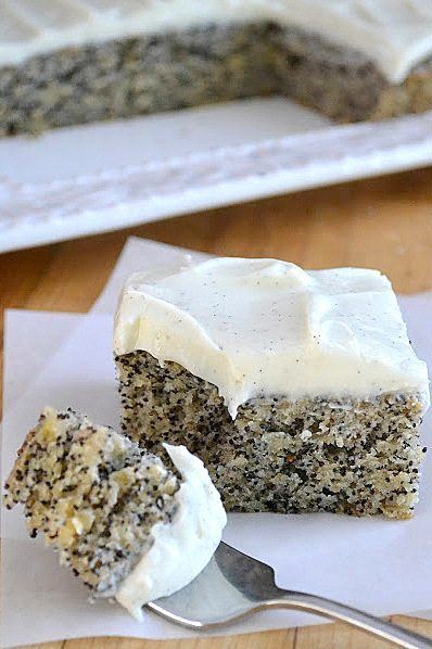 Banana Poppy Seed Cake with Vanilla Bean Frosting Recipe | HeyFood — heyfoodapp.com