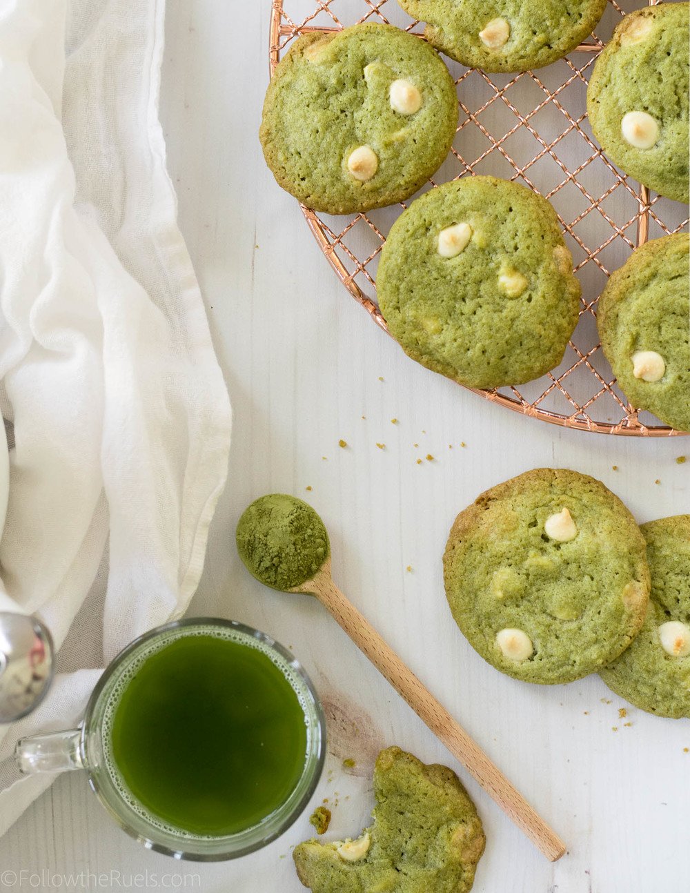 Matcha White Chocolate Chip Cookies Recipe | HeyFood — heyfoodapp.com