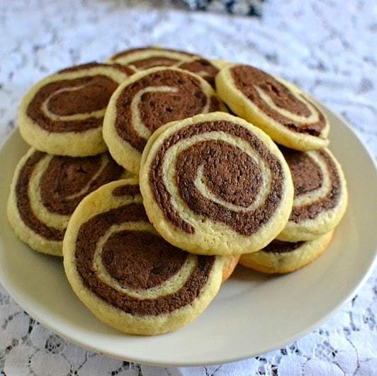 Pinwheel Cookies (Vanilla Chocolate Marbled or Pinwheel Cookies) Recipe | HeyFood — heyfoodapp.com