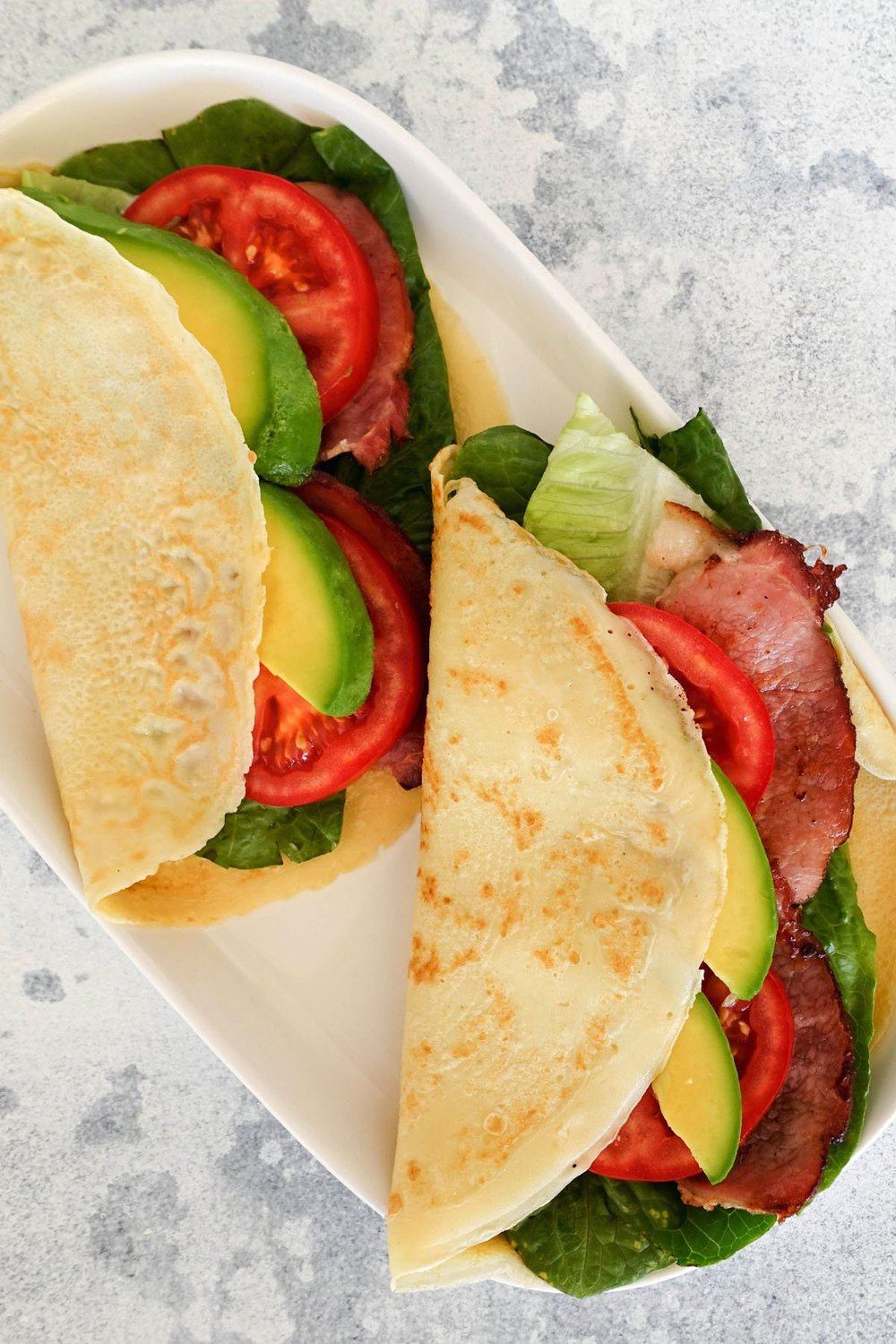 Quick & Easy Crepe with Bacon Lettuce Avocado & Tomato Recipe | HeyFood — heyfoodapp.com