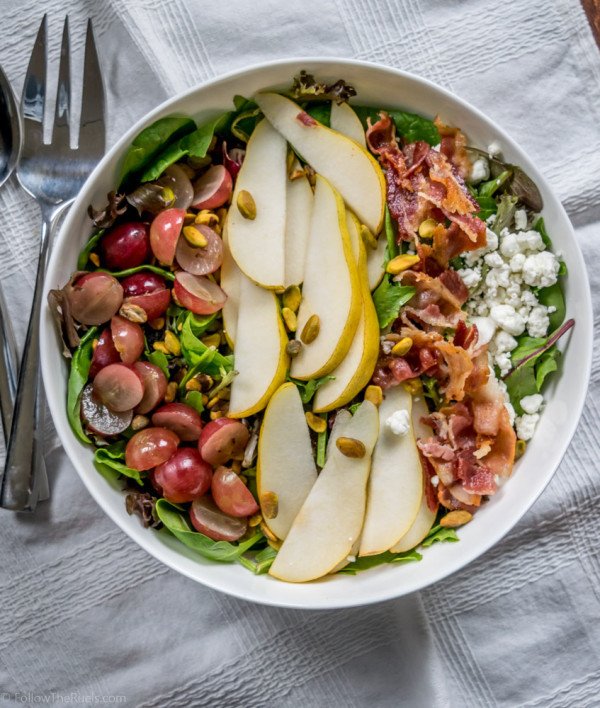 Pear and Bacon Salad Recipe | HeyFood — heyfoodapp.com