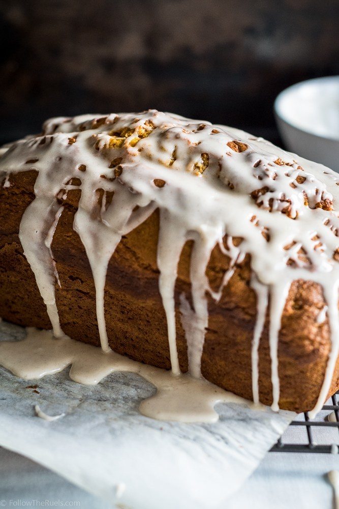 Glazed Pumpkin Bread Recipe | HeyFood — heyfoodapp.com