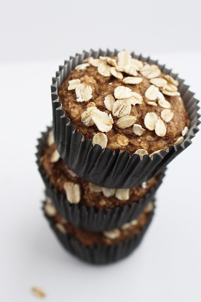 Ridiculously Easy Gluten Free Vegan Banana Oat Muffins Recipe | HeyFood — heyfoodapp.com